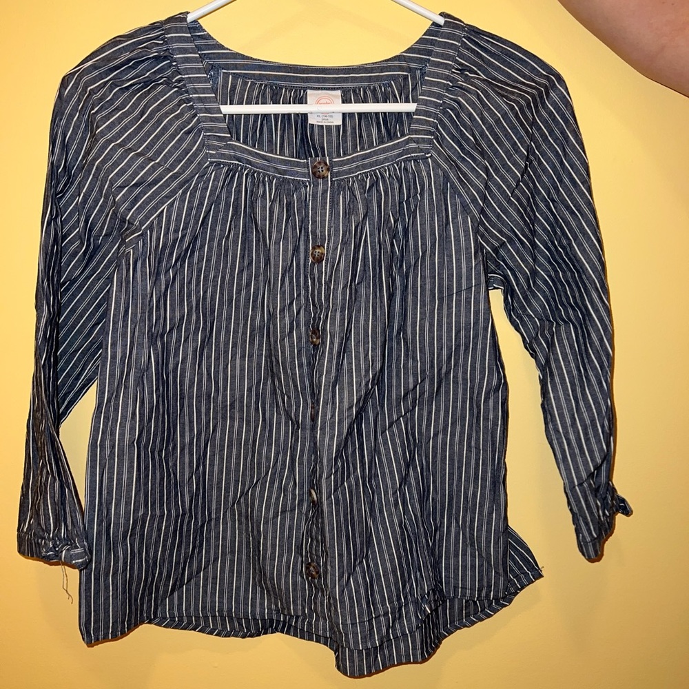 💫Square Neck Striped Top